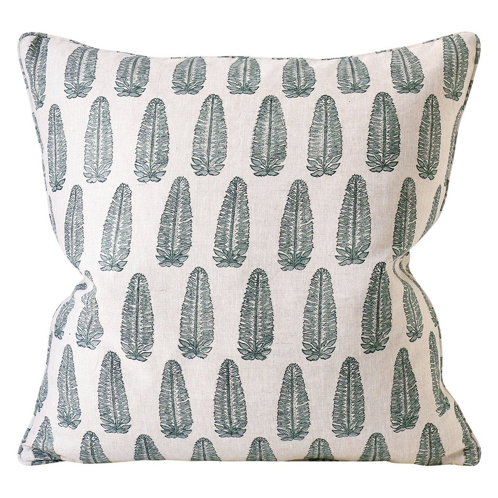 Akola Celadon linen pillow 24x24