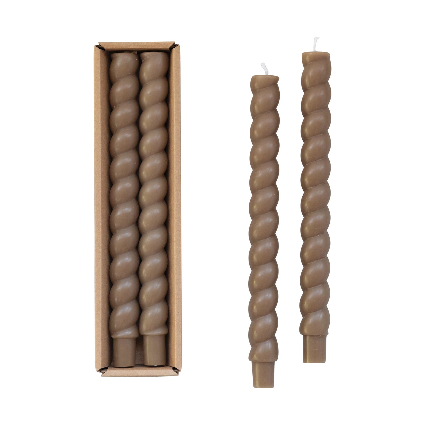 Twisted Taper Candles - set of 2