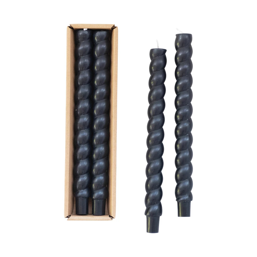 Twisted Taper Candles - set of 2