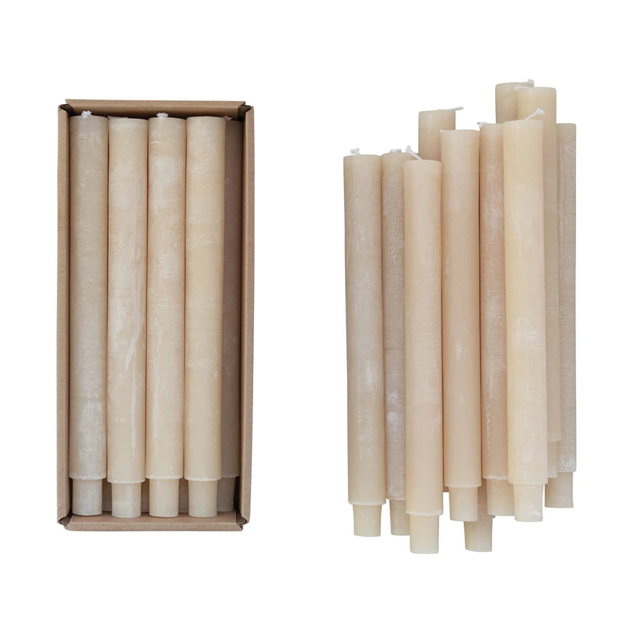 Powder finish taper candles - Set of 4