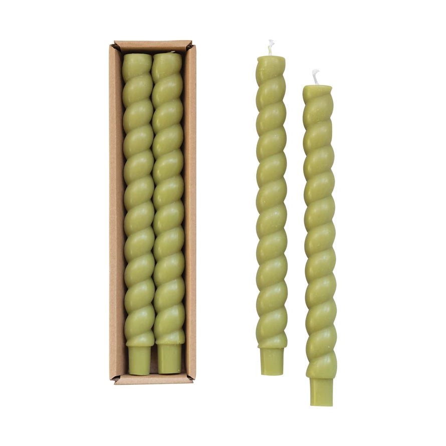 Twisted Taper Candles - set of 2