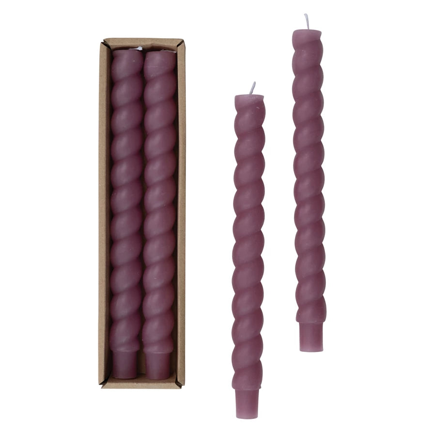 Twisted Taper Candles - set of 2