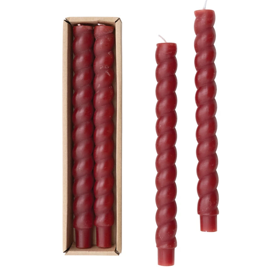 Twisted Taper Candles - set of 2
