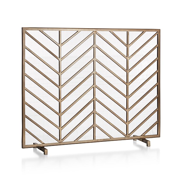 Chevron Fireplace Screen