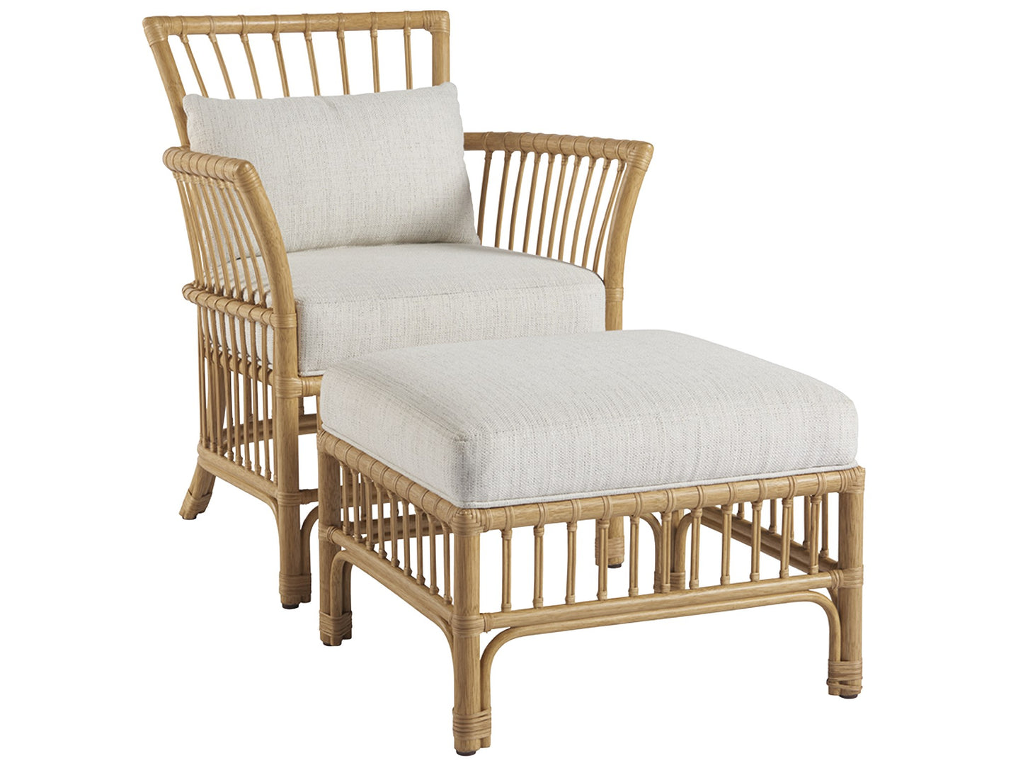 Clear Water Chair and Ottoman (sold together)