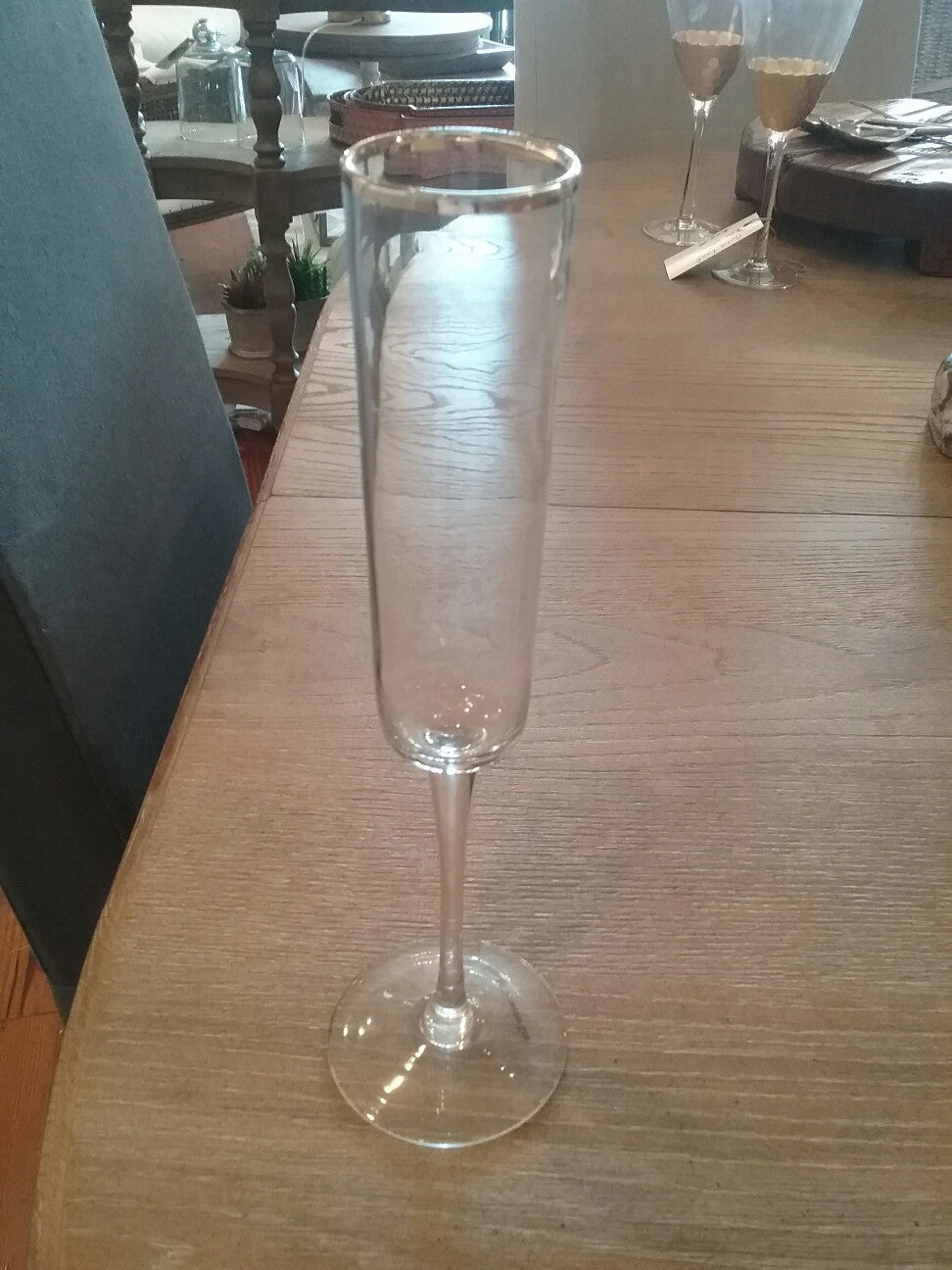 Champagne Flute Gold Rim