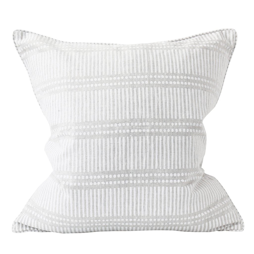 Dash Dot Chalk Linen Pillow