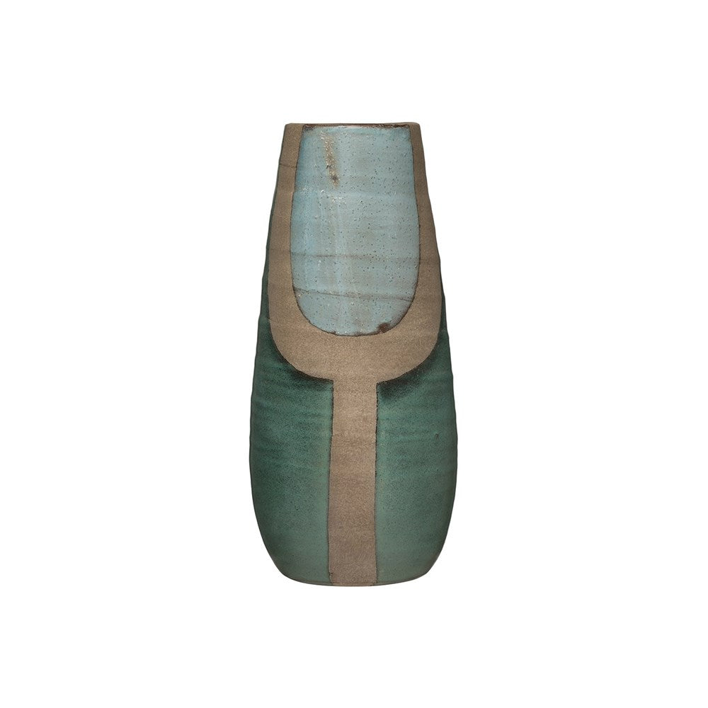 Painted Turquoise Vase