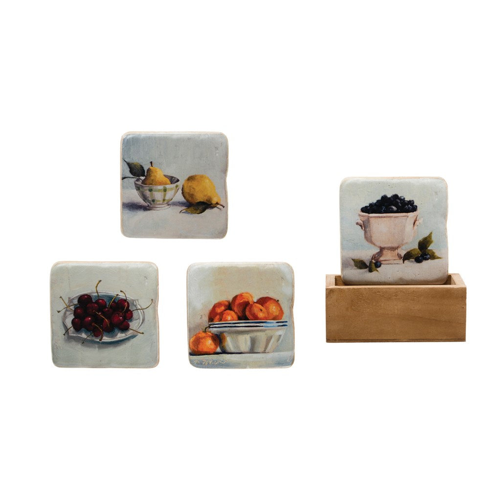 Resin Fruit Coasters