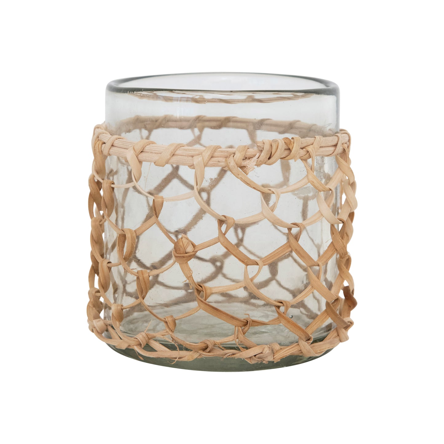 Rattan Wrapped Votive Holder w/ Sleeve