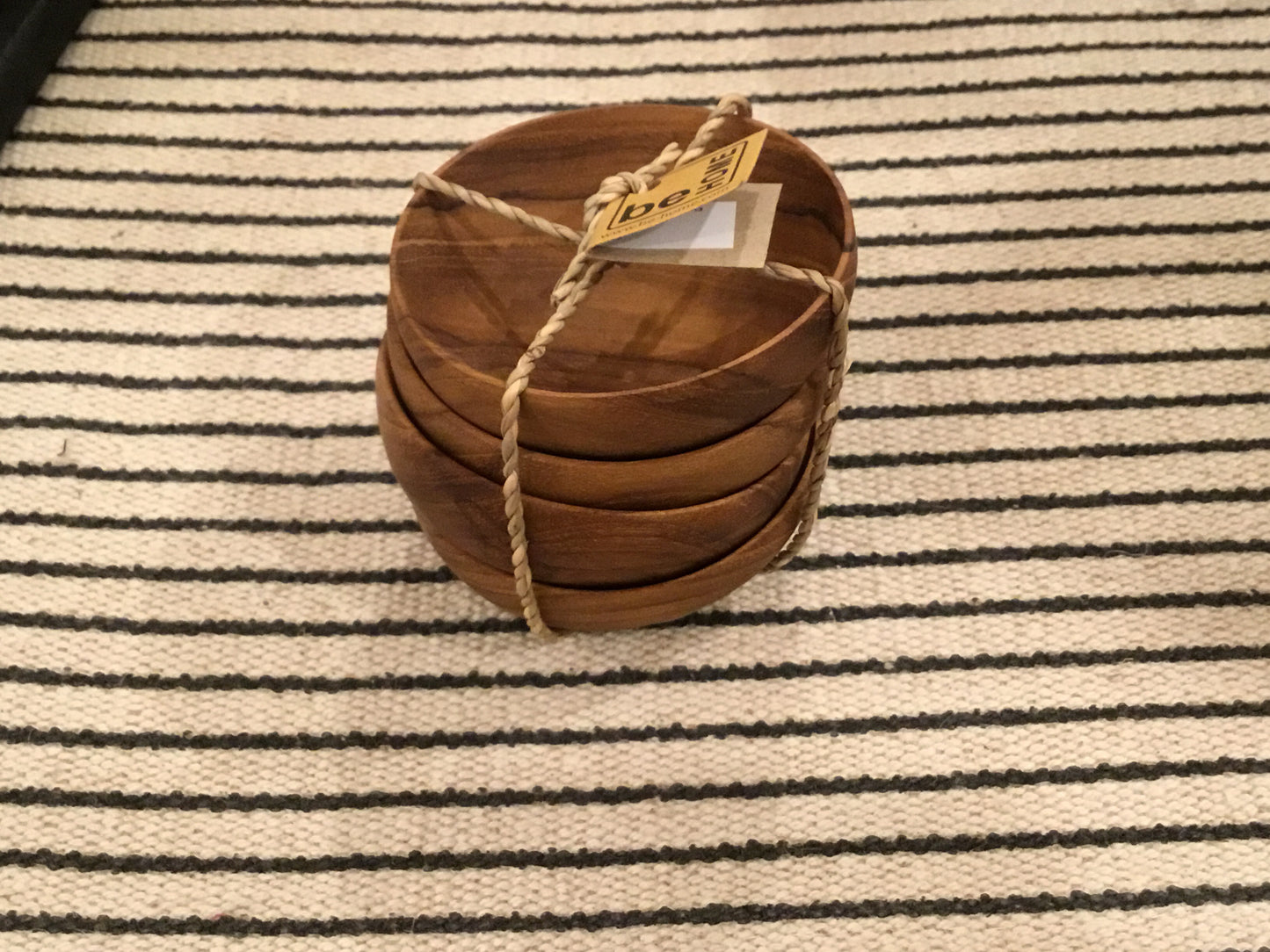 Teak Round Bowls - Set of 4