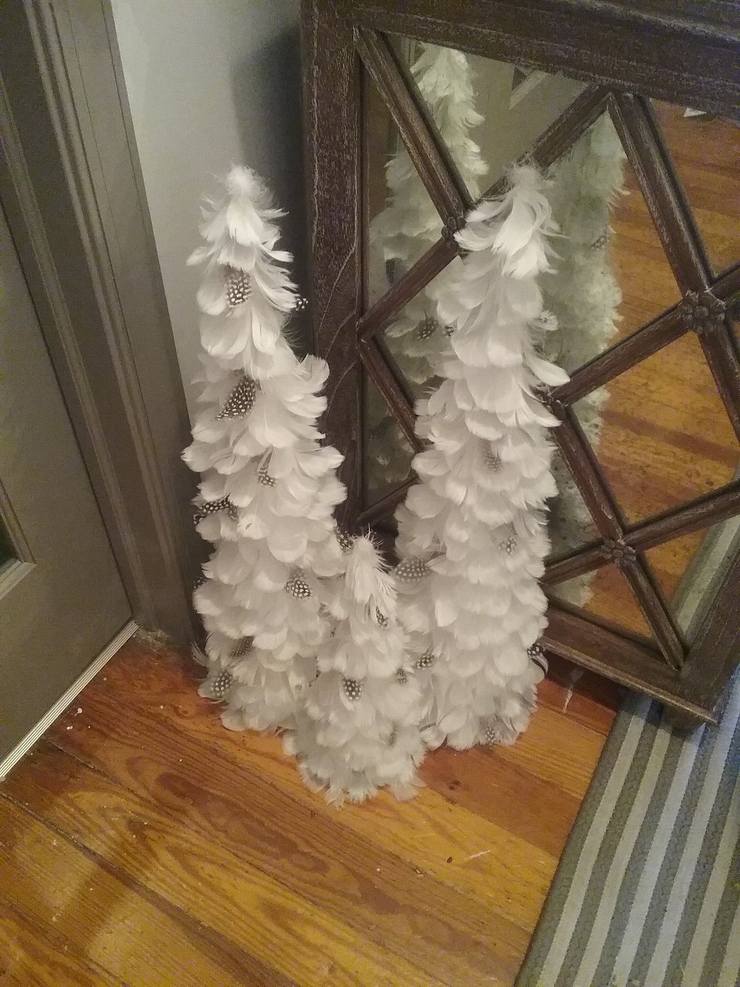White Feather Topiaries S/3