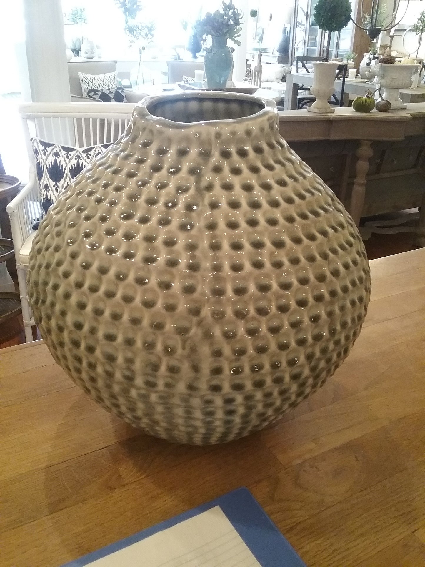 Beaded Tear Drop Vase