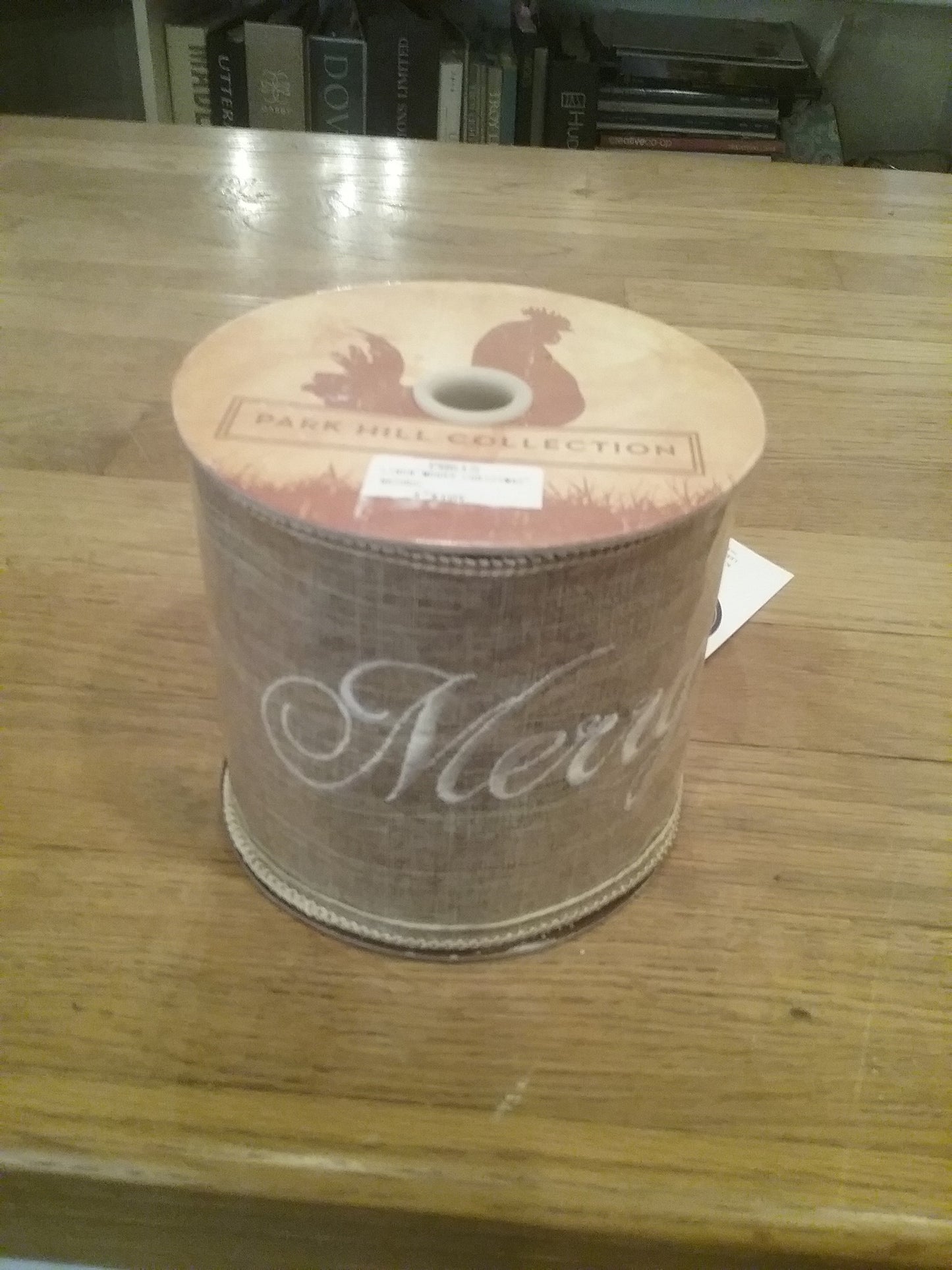 Linen "Merry Christmas" Ribbon
