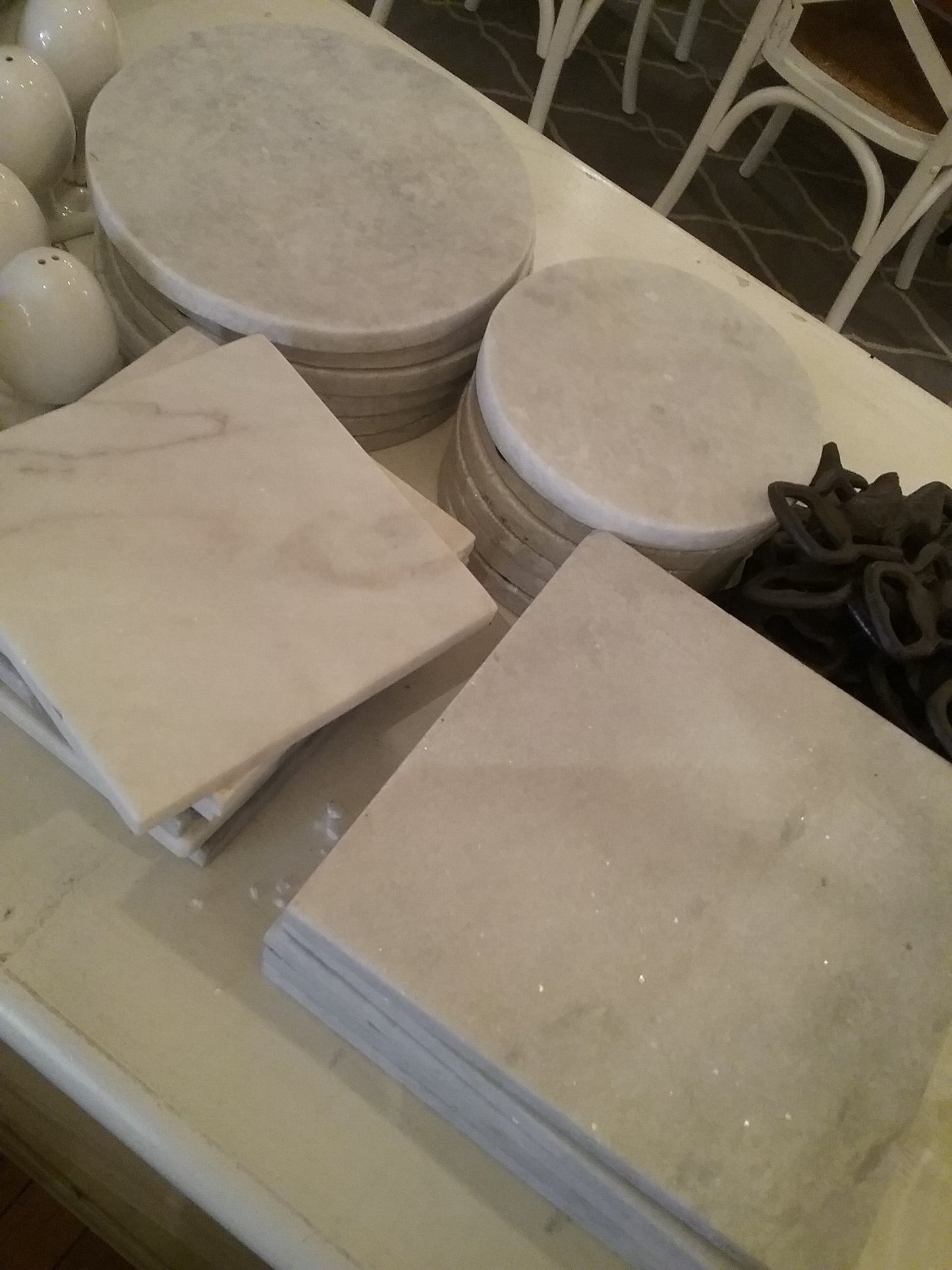 Rustic White Marble Base