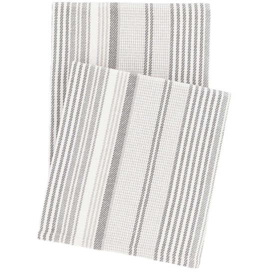 Gradation Tick Woven Cotton Throw