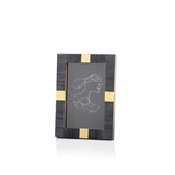 Maha Black Bone with Brass Trim Photo Frame - 4x6