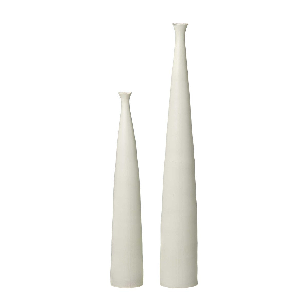 Tower Vases White Sand, Set of 2