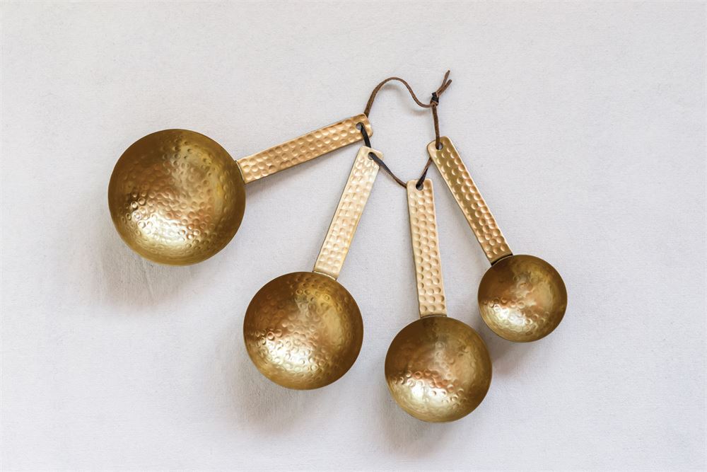 Hammered Brass Scoops