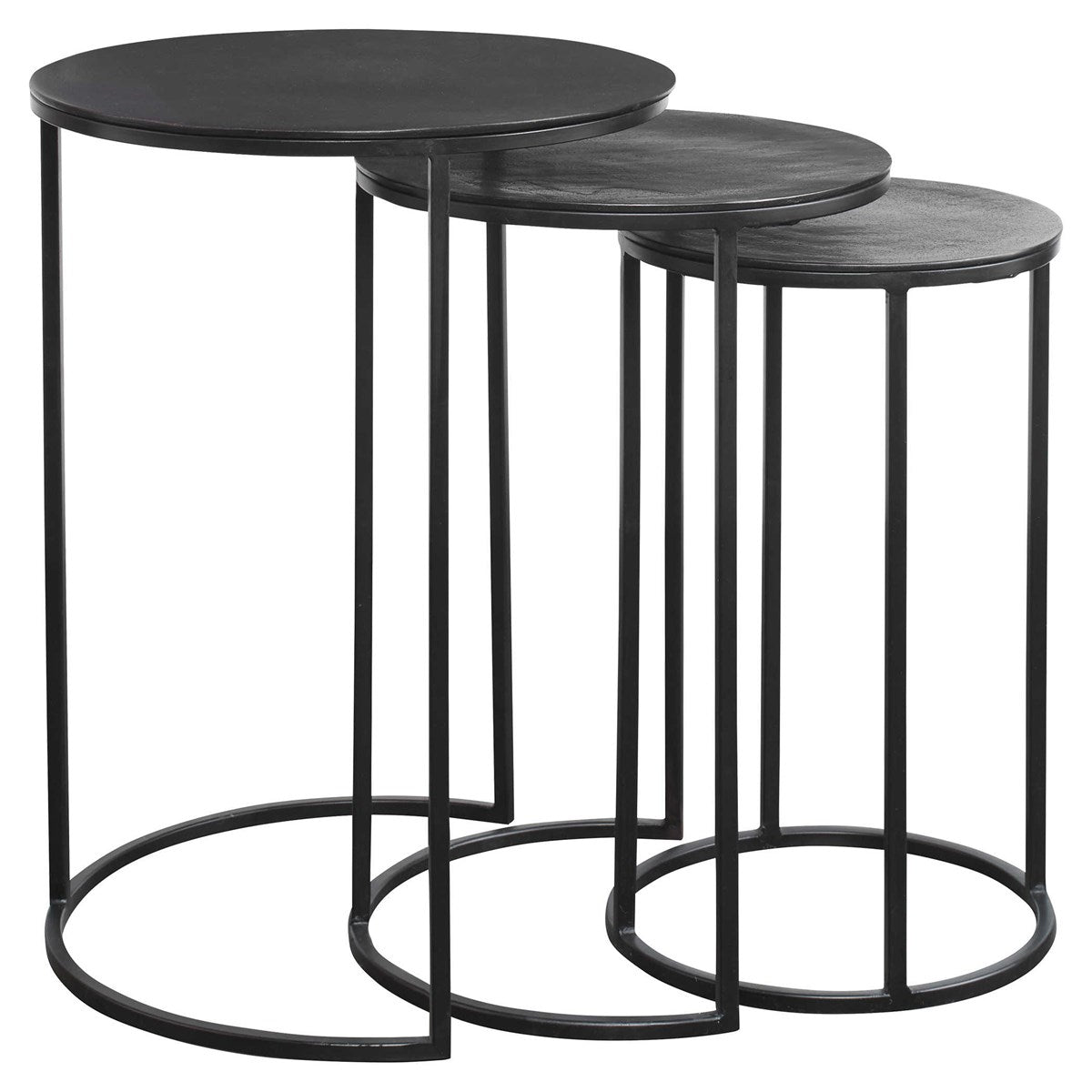 Iron Nesting Tables, Set of 3