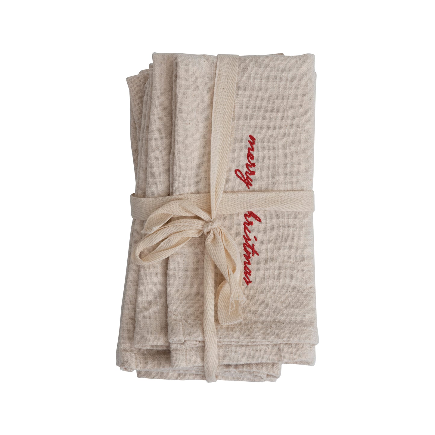 Merry Christmas Cotton Napkins- set/4