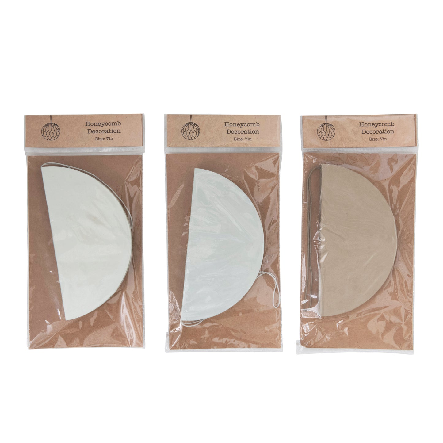 5" Round Paper Honeycomb Ornament