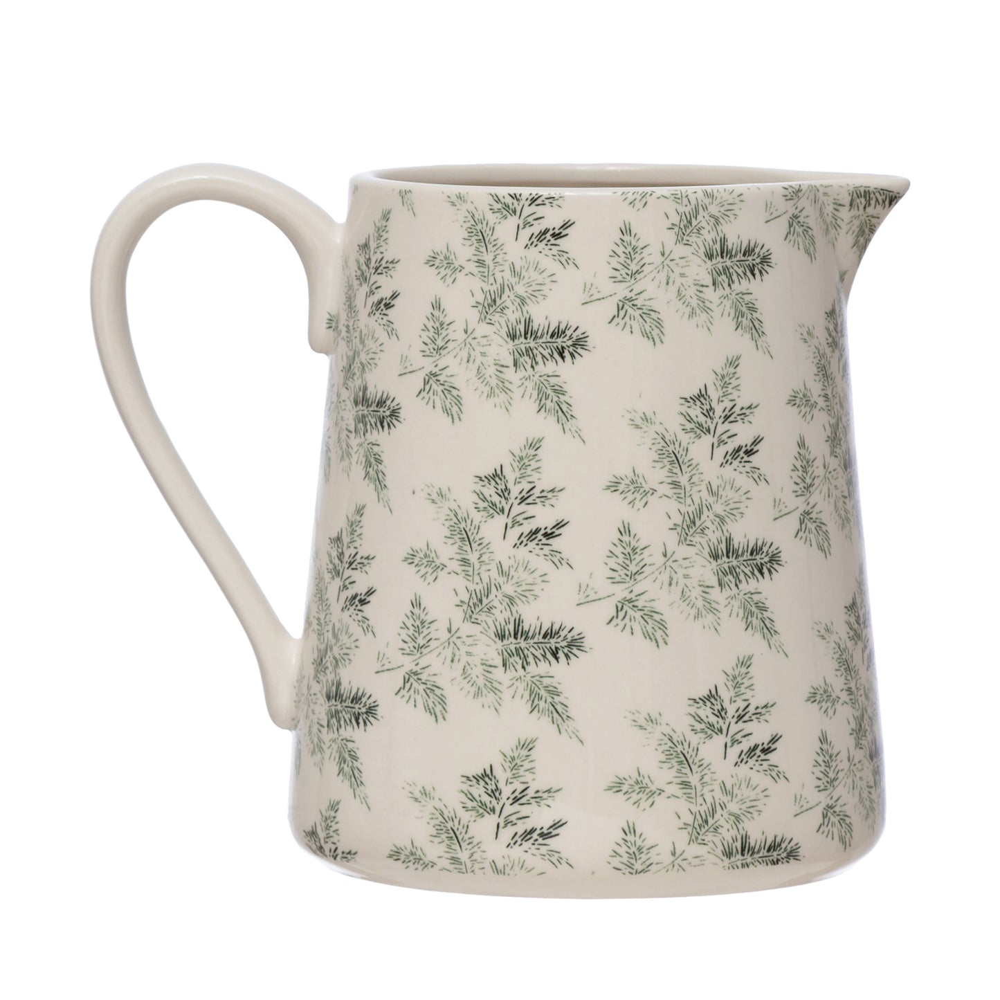 Evergreen Botanical Stoneware Pitcher