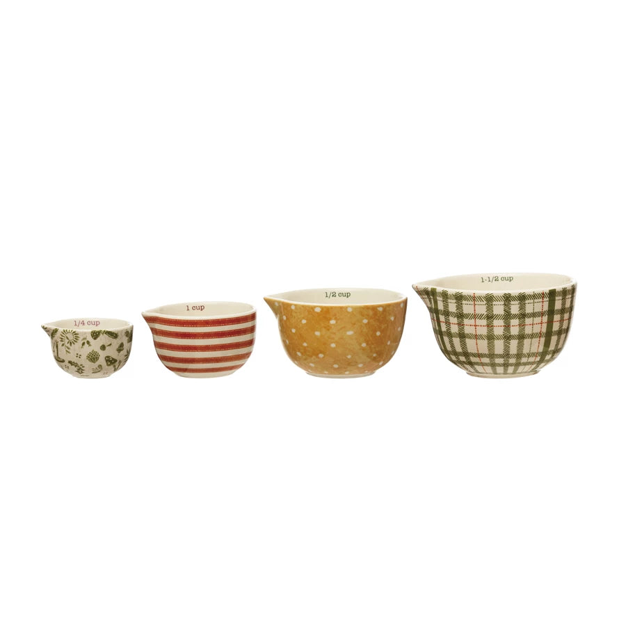 Holiday Stoneware Measuring Cups