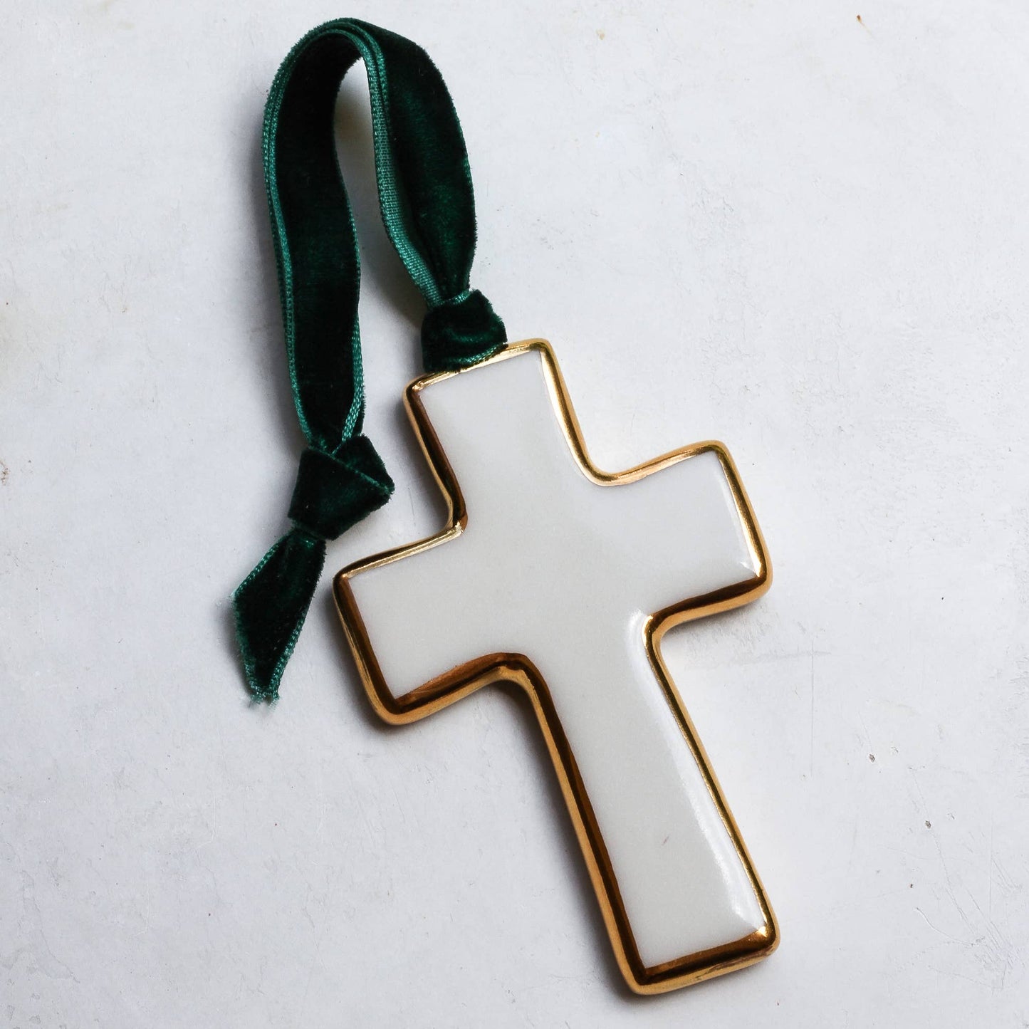 Cross Ornament | Handmade Ceramic Christmas