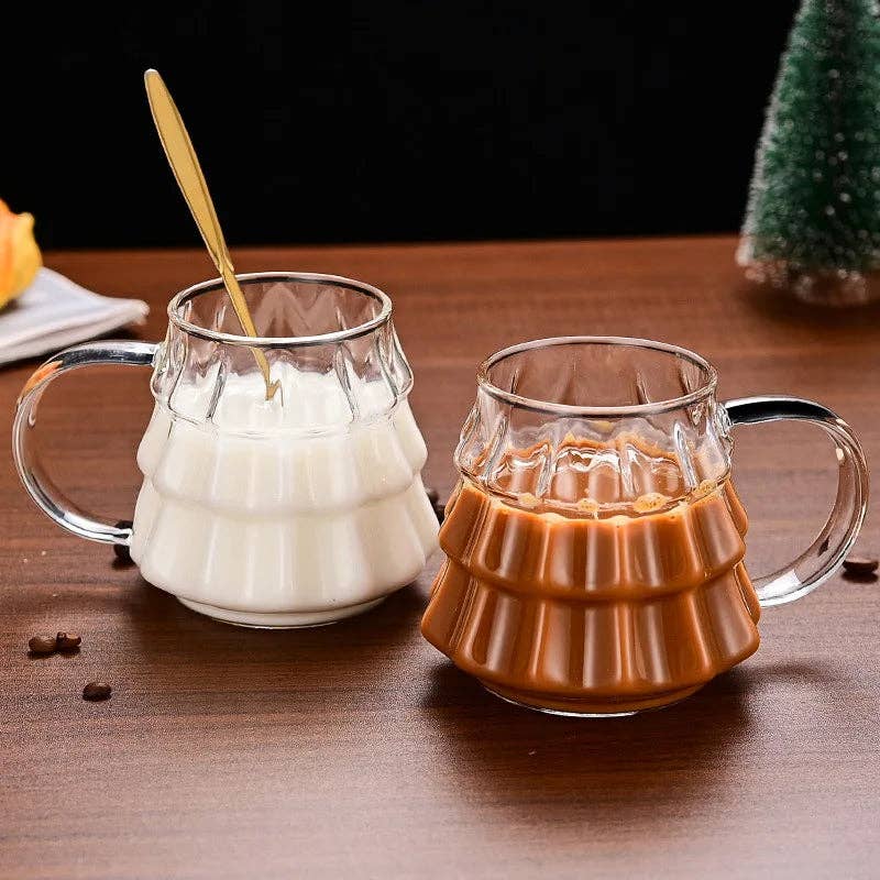 Holiday Tree Glasses & Gold Star Spoon