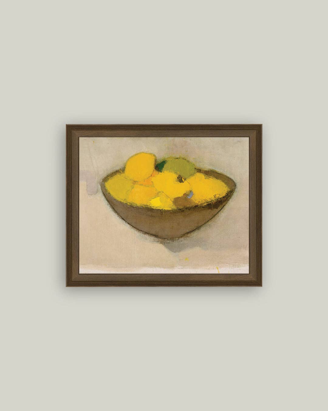 Lemons in a Bowl Framed Antique Art