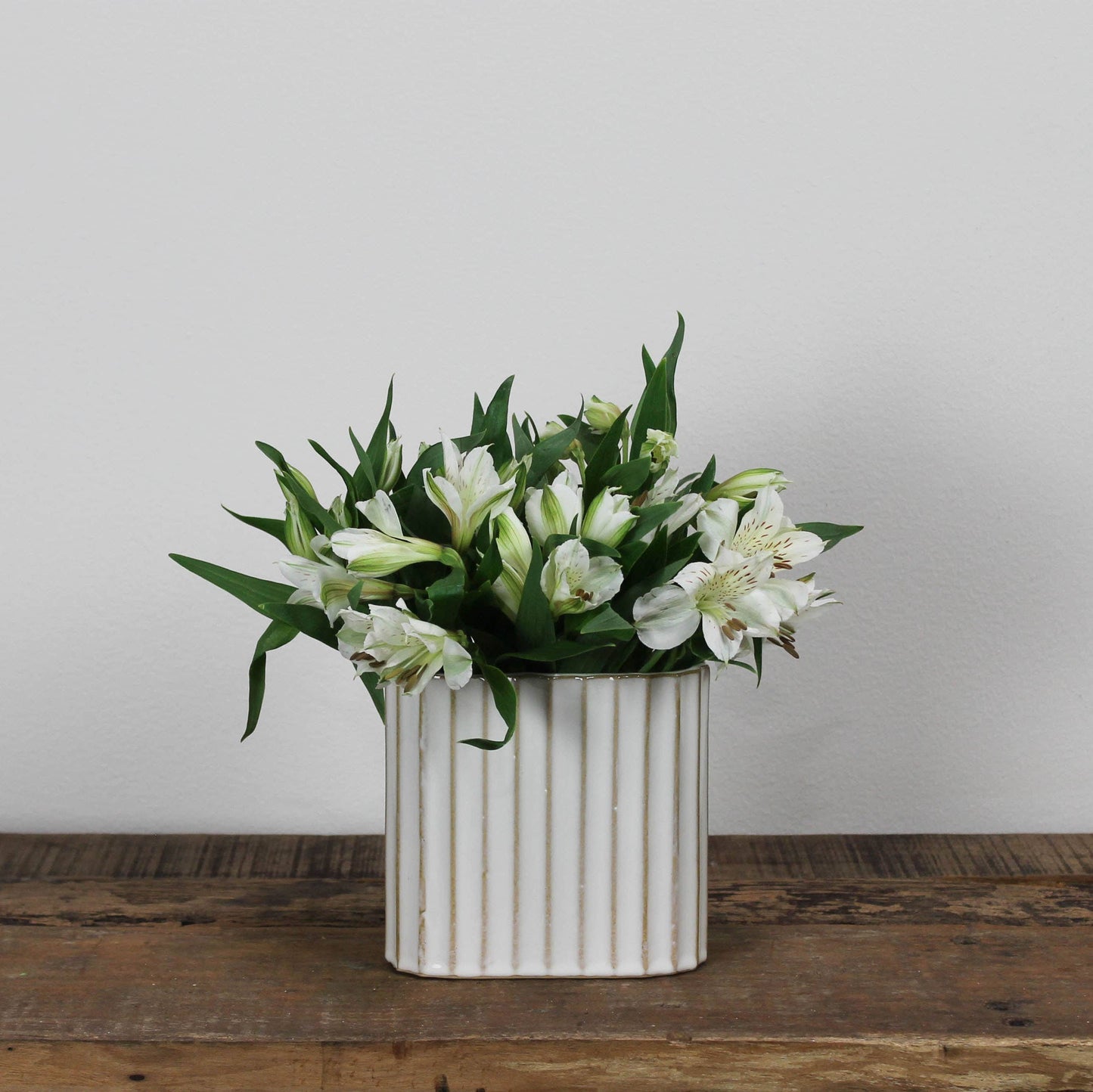 Caro Ribbed Vase, Ceramic - Sm