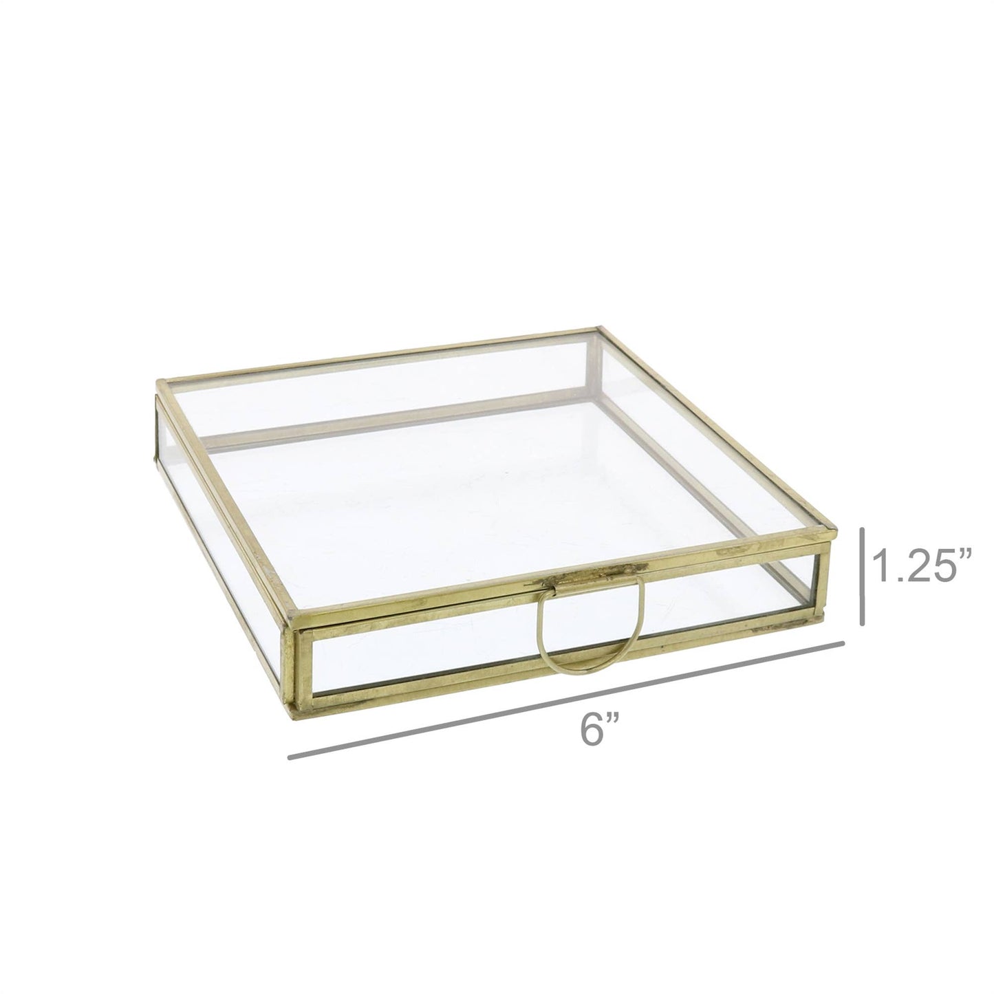 Monroe Flat Square Box - Sm - Brass