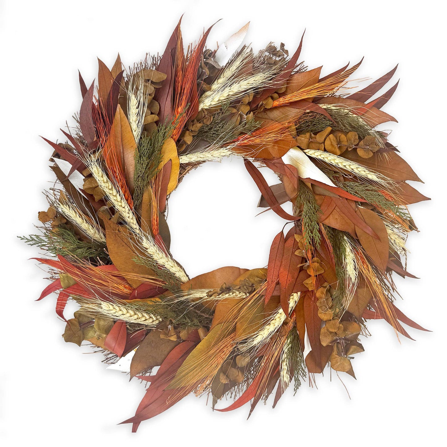 Burnt Orange Autumn Wreath