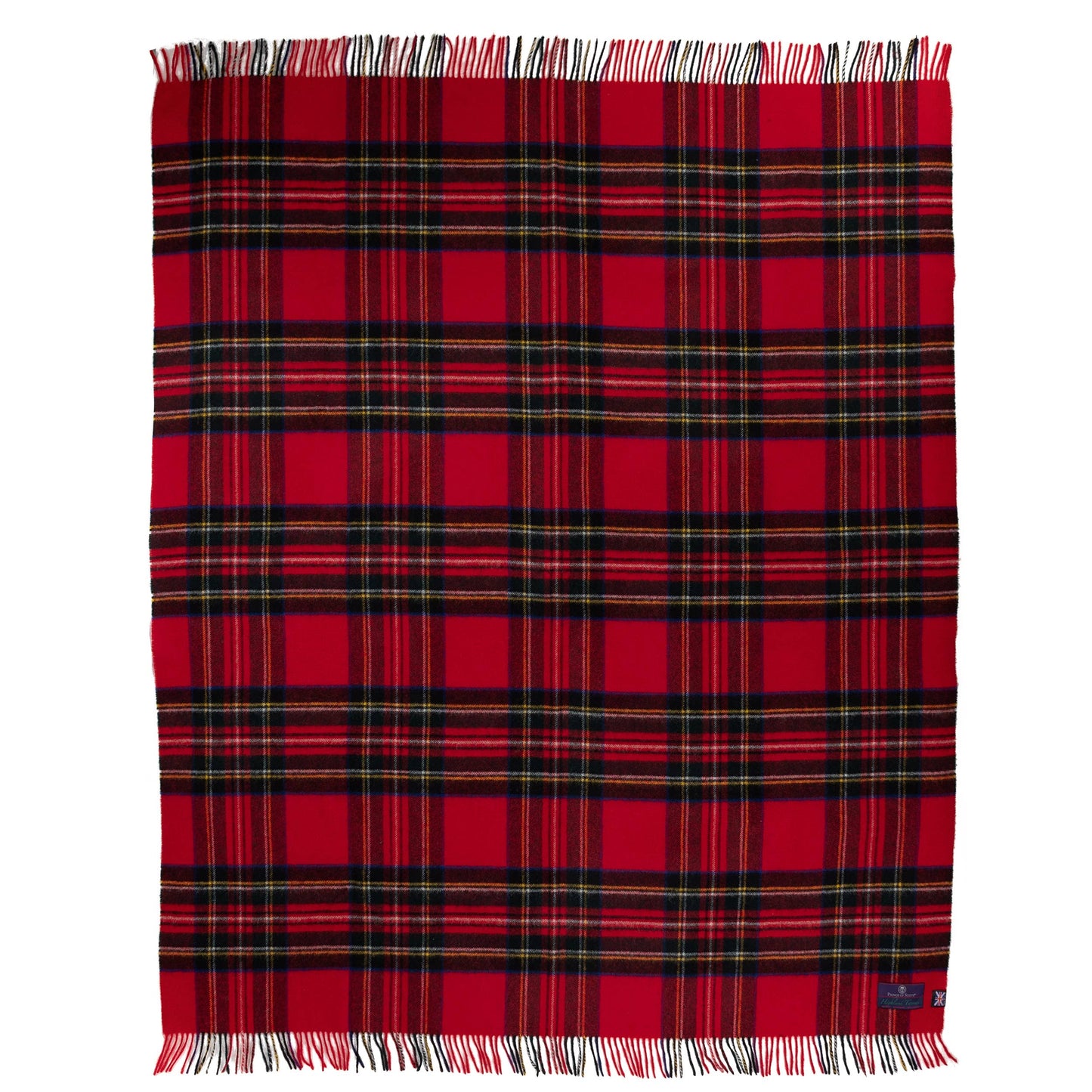 Highland Tweeds Shetland Lambs Wool Throw - Royal Stewart ~