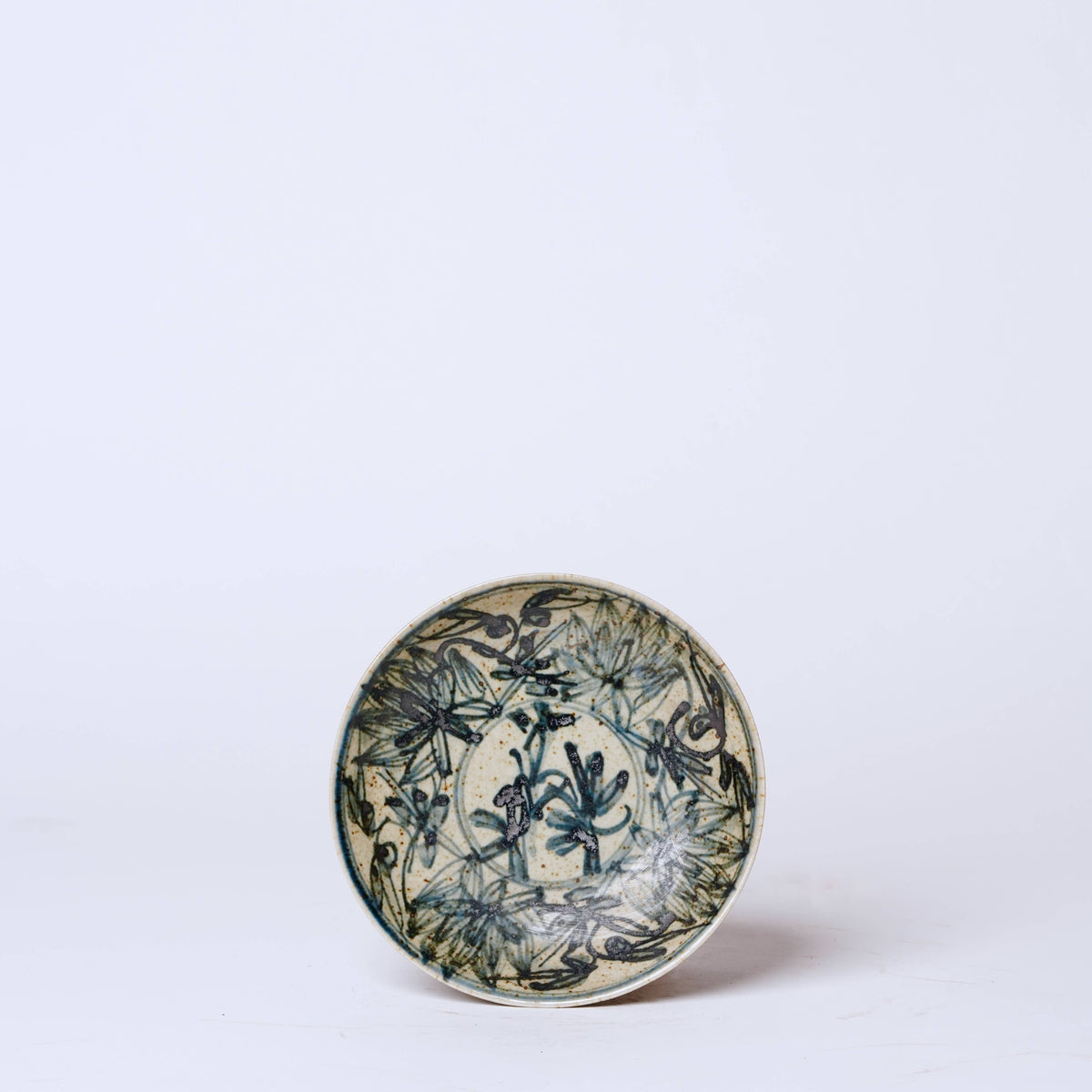 Small Blue and White Porcelain Lotus Dish