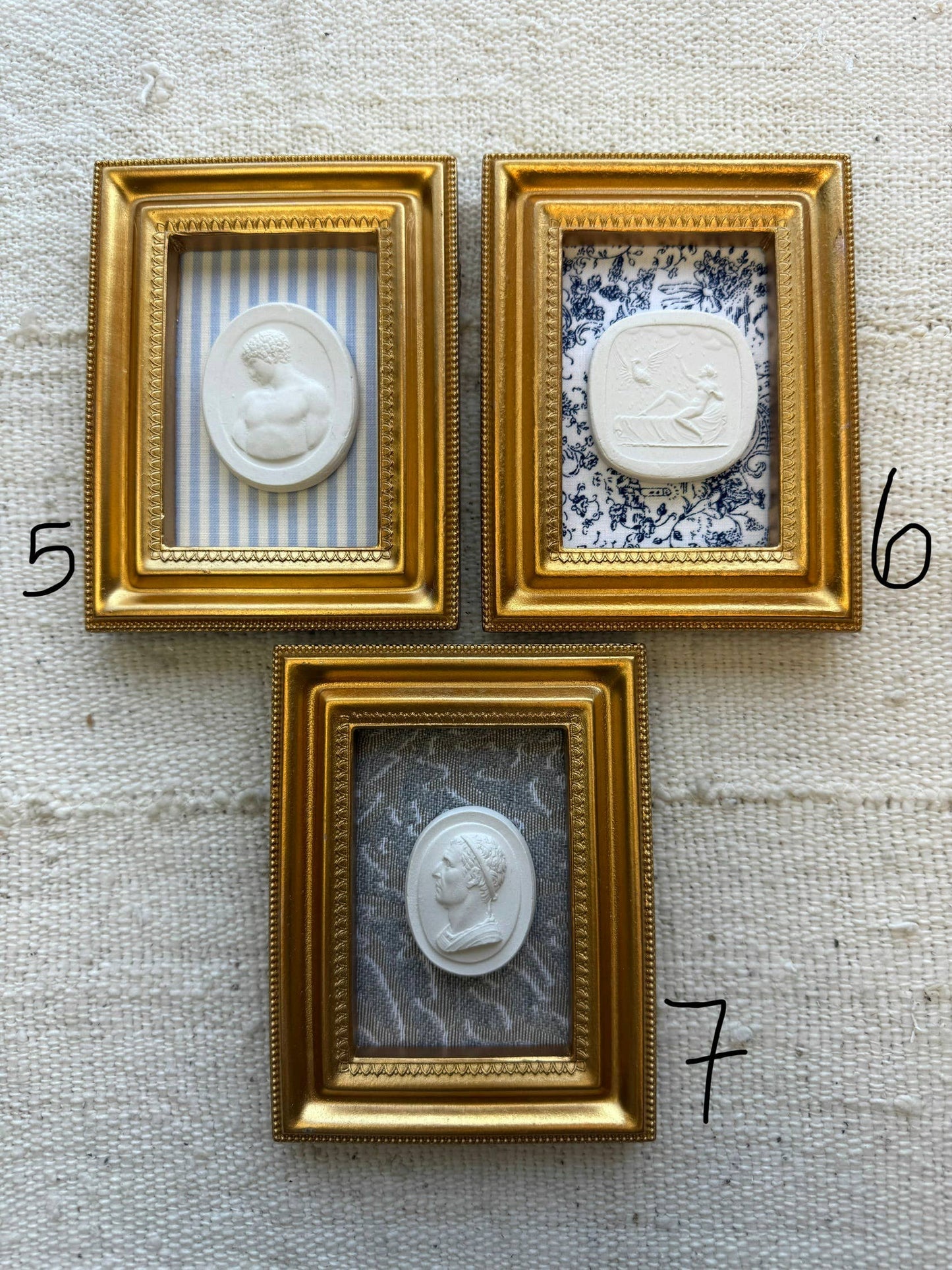 Gold Framed Intaglios