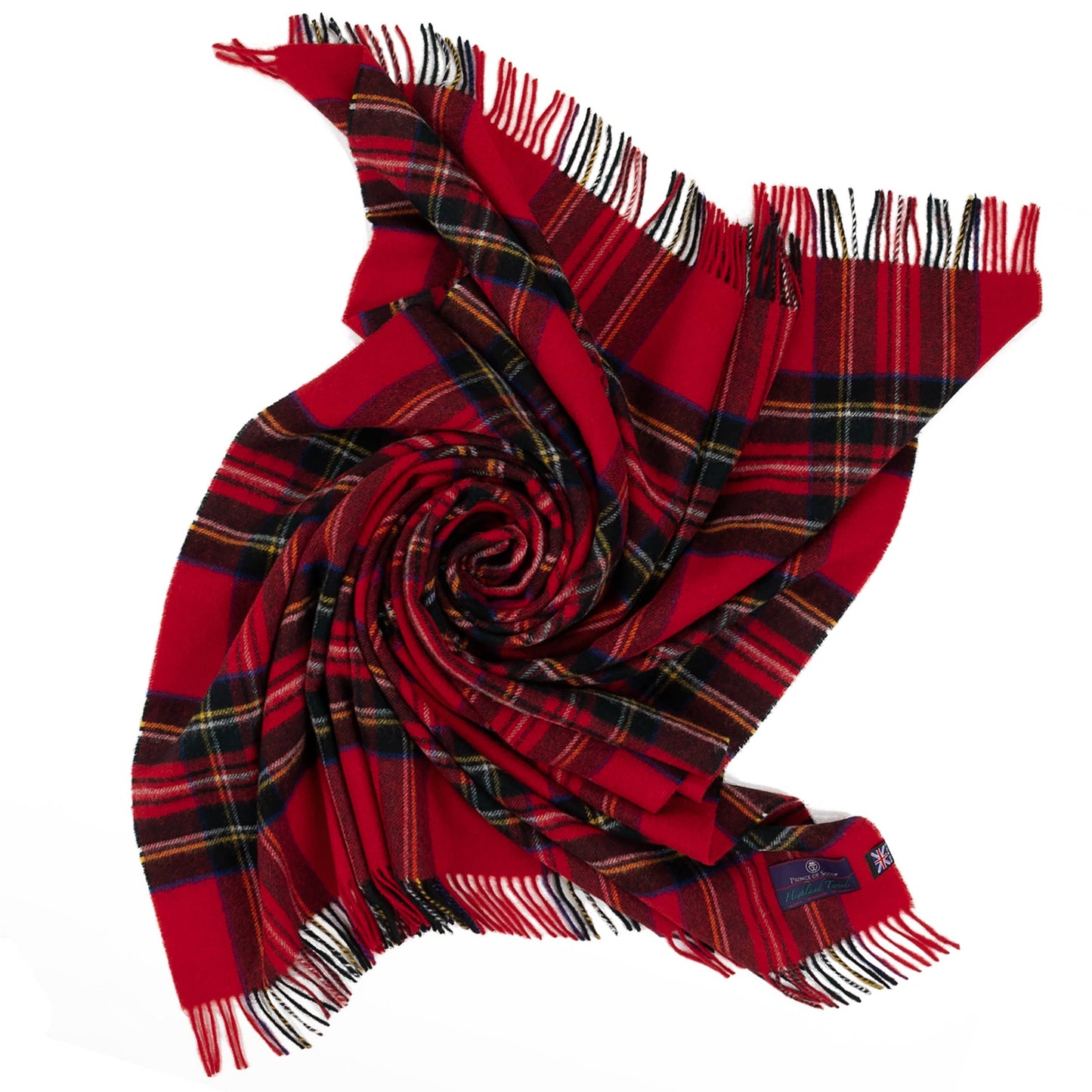 Highland Tweeds Shetland Lambs Wool Throw - Royal Stewart ~