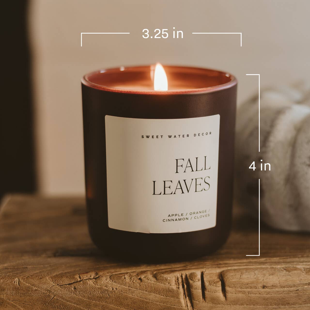 Fall Leaves 15 oz Candle, Matte Jar - Fall Decor