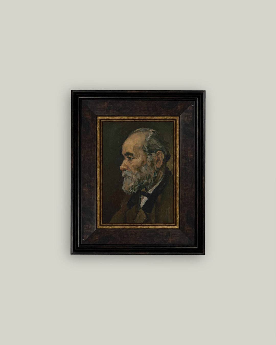 Portrait of an Old Man Framed Antique Art