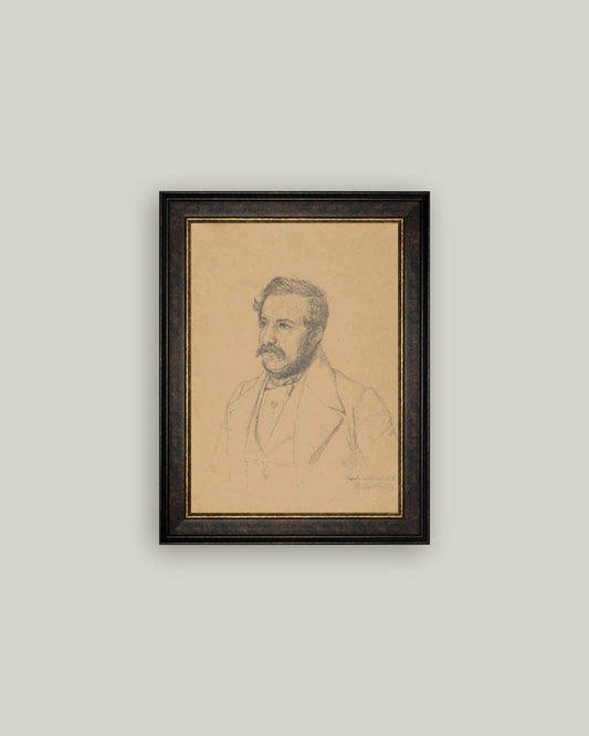 Portrait of Christophe Louis Framed Antique Art