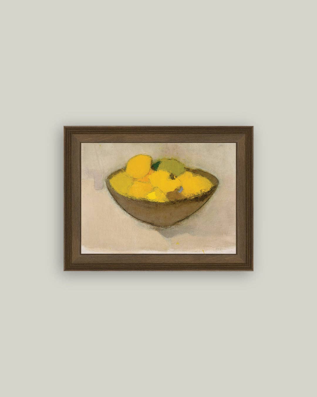 Lemons in a Bowl Framed Antique Art