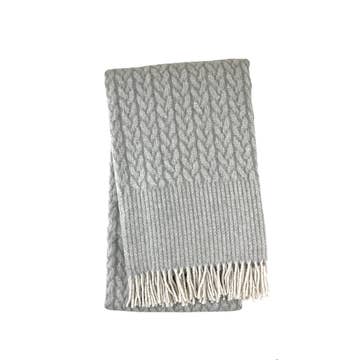 Classic Cable w/Border Throw Blanket