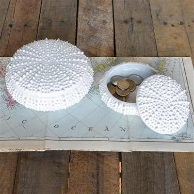 Urchin Ceramic Box - Lrg - White