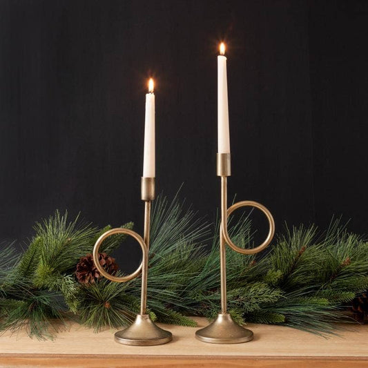 Trumpet Candle Holder (Set of 2) (Pk/02 Sets)
