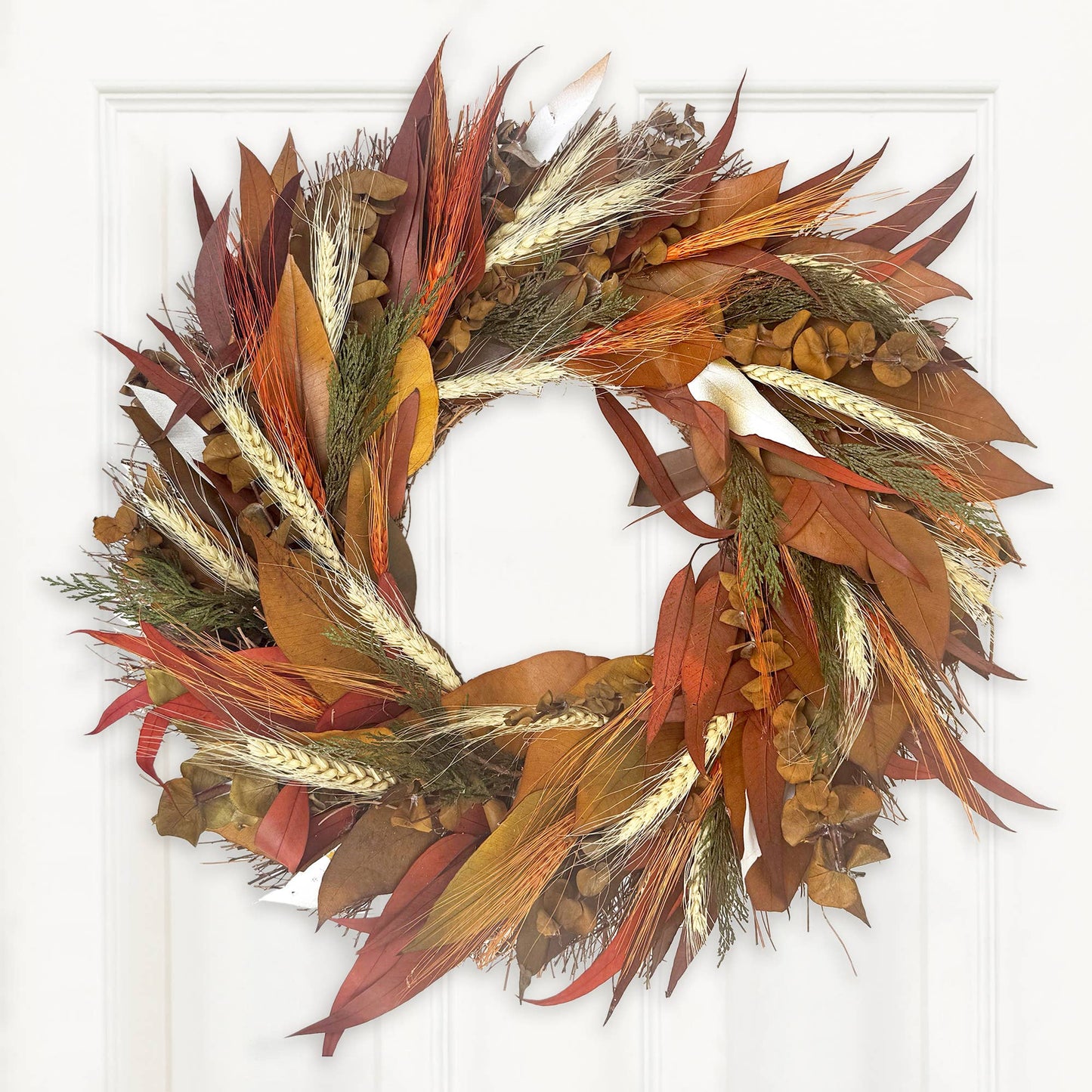 Burnt Orange Autumn Wreath
