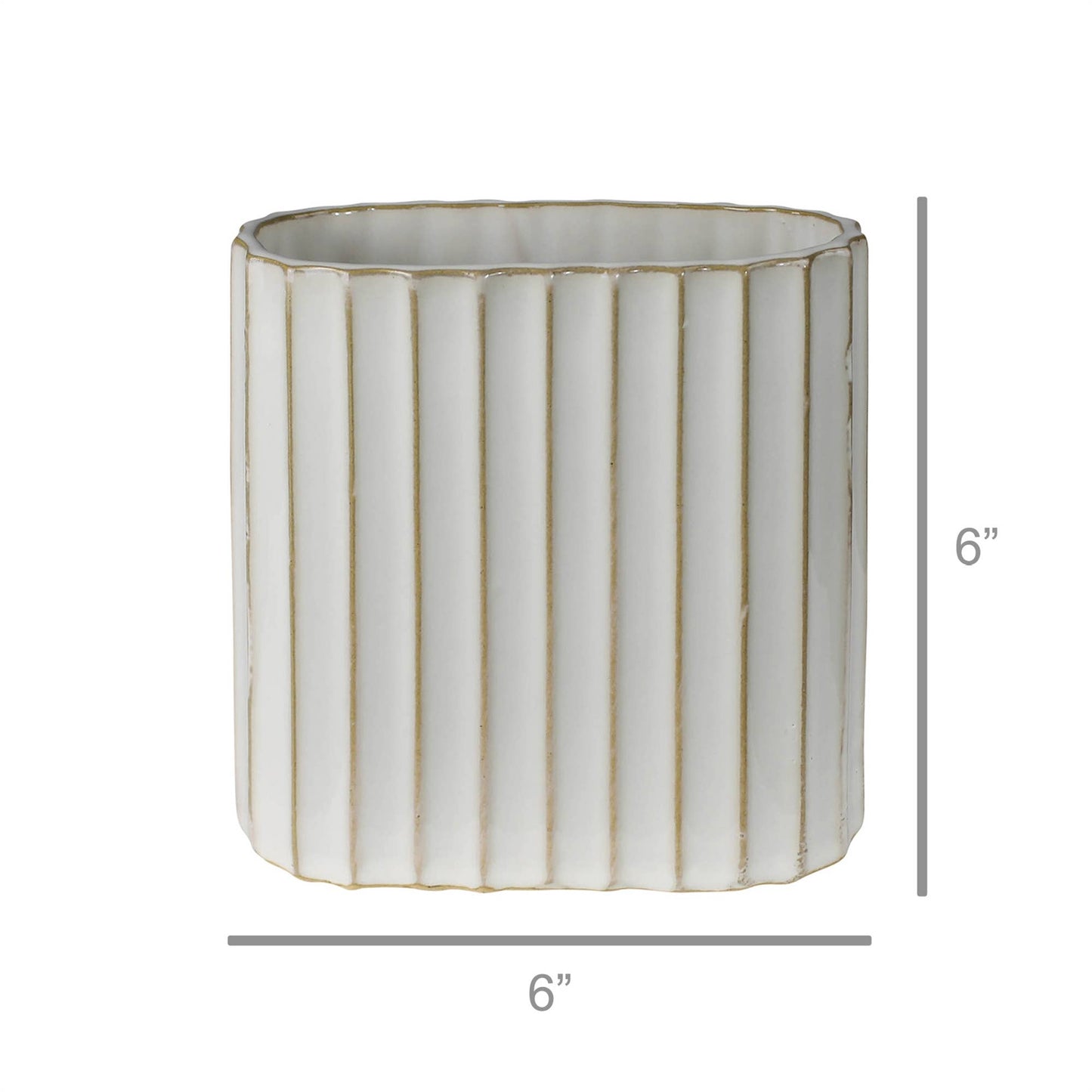 Caro Ribbed Vase, Ceramic - Sm