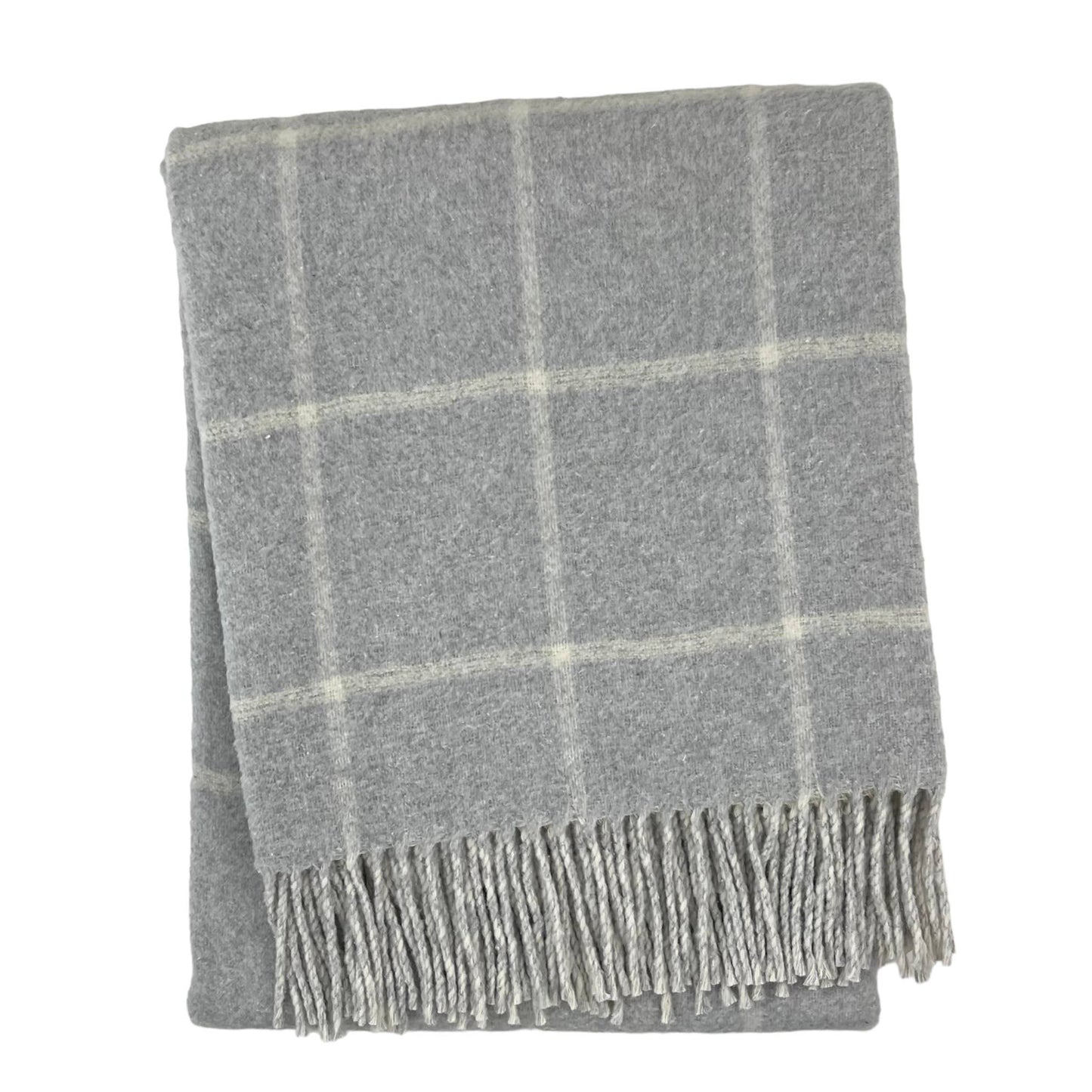 406 Double Face Cotton Window Pane Throw with Fringes