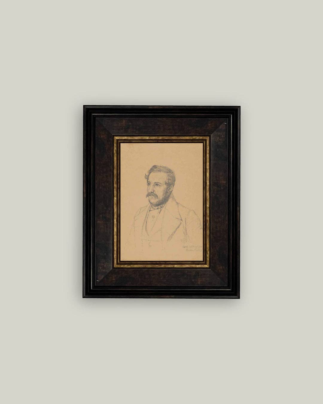 Portrait of Christophe Louis Framed Antique Art