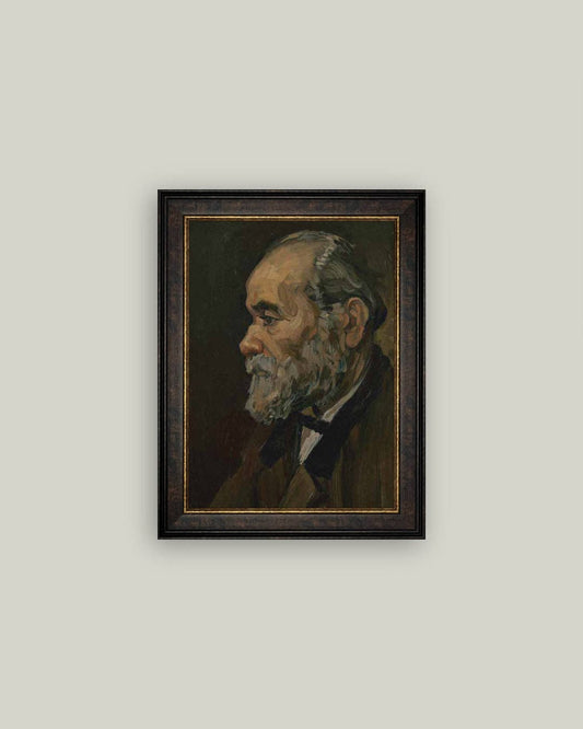 Portrait of an Old Man Framed Antique Art